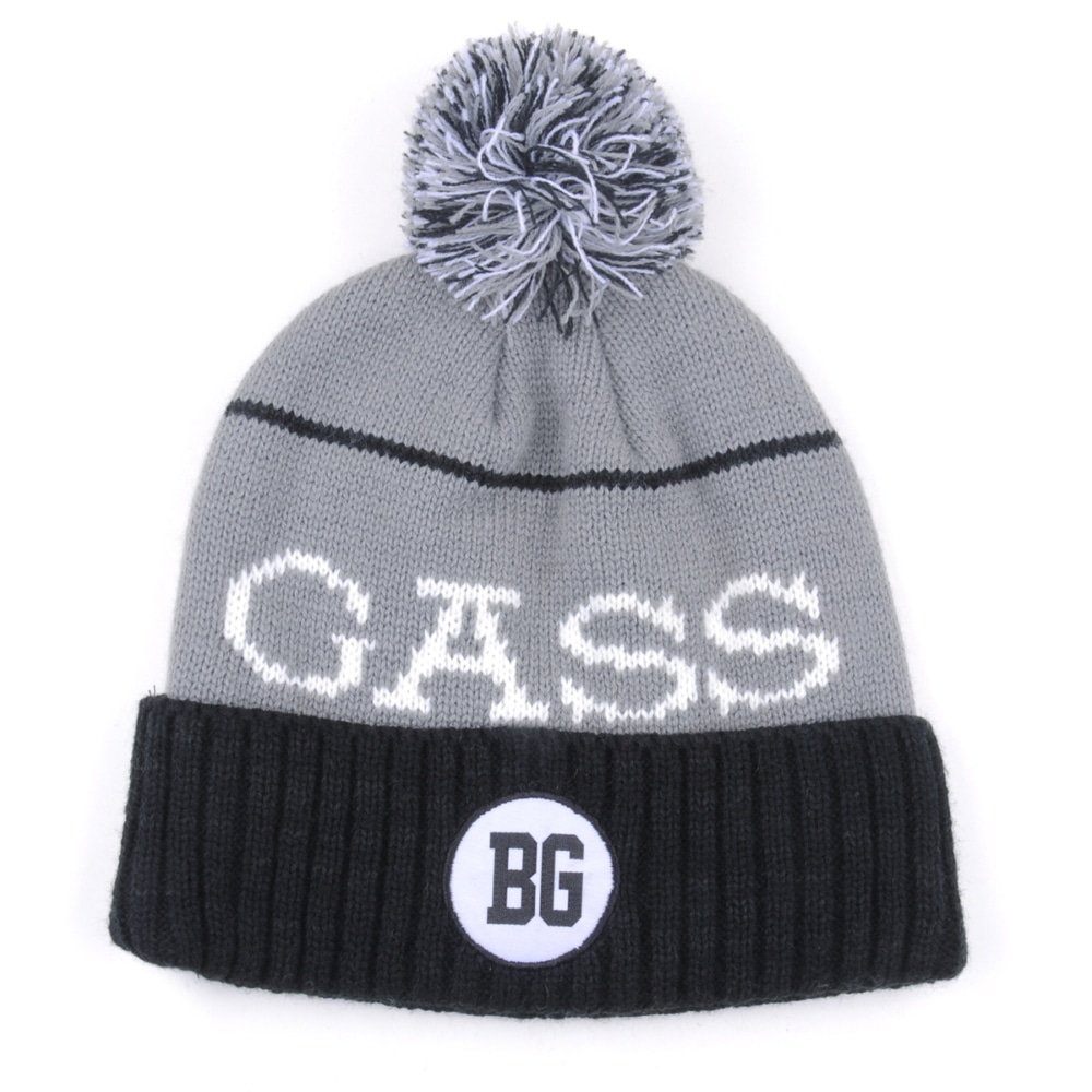 >jacquard logo pom pom warm winter beanies hats