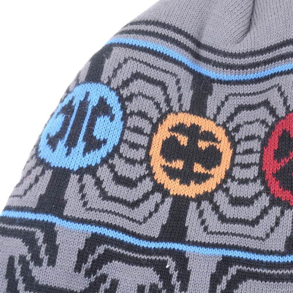 jacquard logo earflap winter beanies