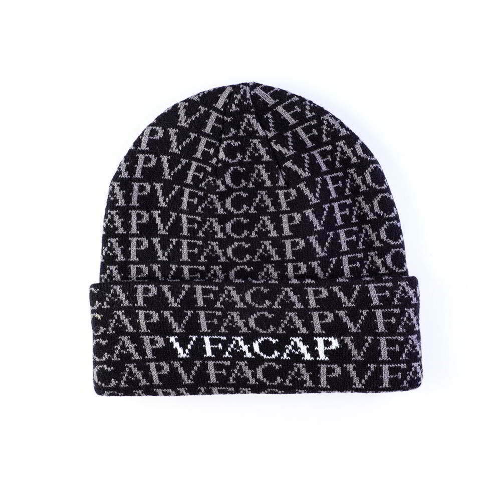 >jacquard vfa logo plain winter caps cuffed beanies