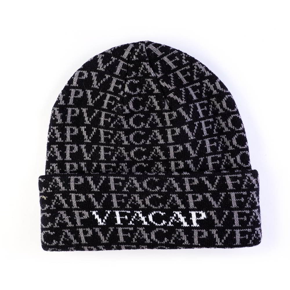 jacquard vfa logo plain winter caps cuffed beanies