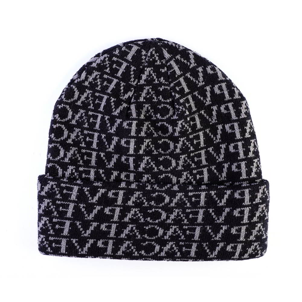 jacquard vfa logo plain winter caps cuffed beanies