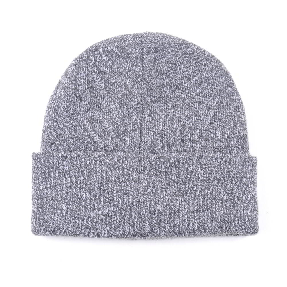 plain embroidery logo design winter knitted cuffed beanies