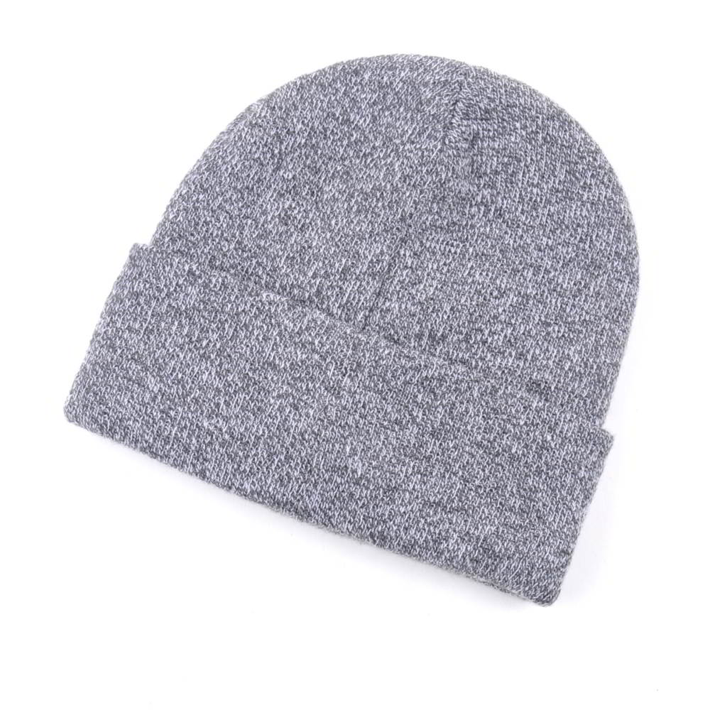 plain embroidery logo design winter knitted cuffed beanies