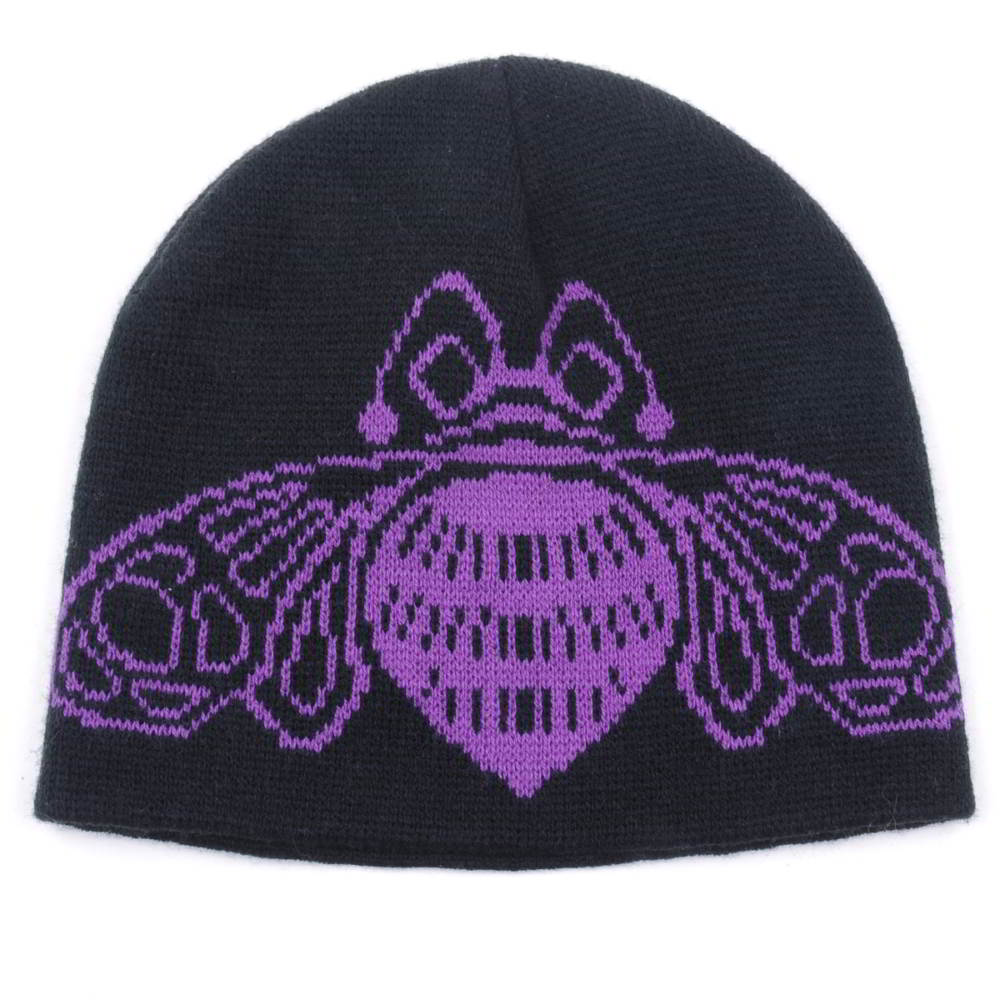 black jacquard winter caps beanies knitted hats