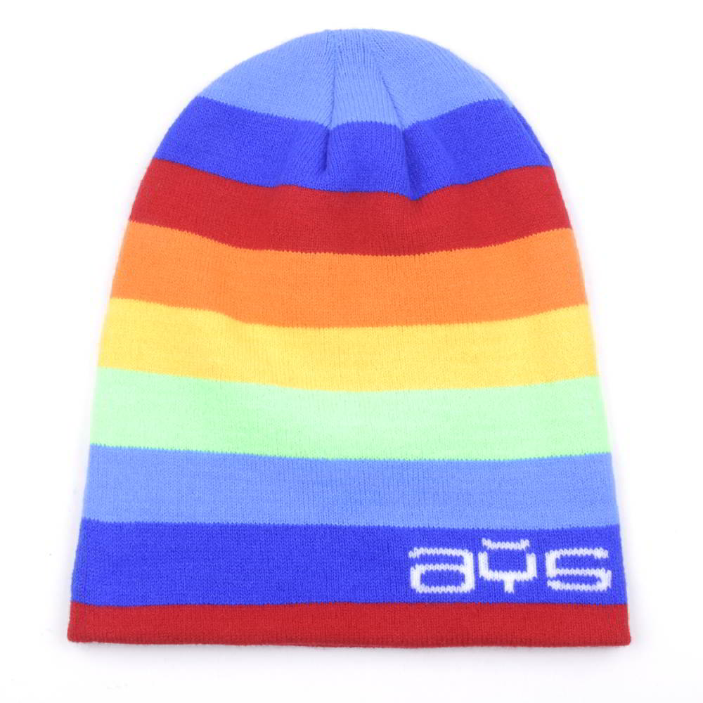 >design embroidery logo stripes winter beanies