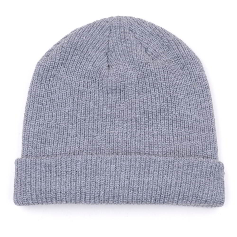 plain blank gray winter cuffed winter beanies