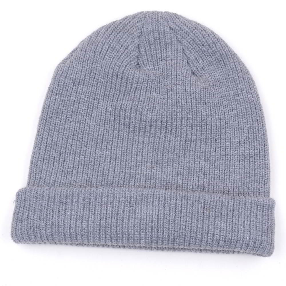 plain blank gray winter cuffed winter beanies