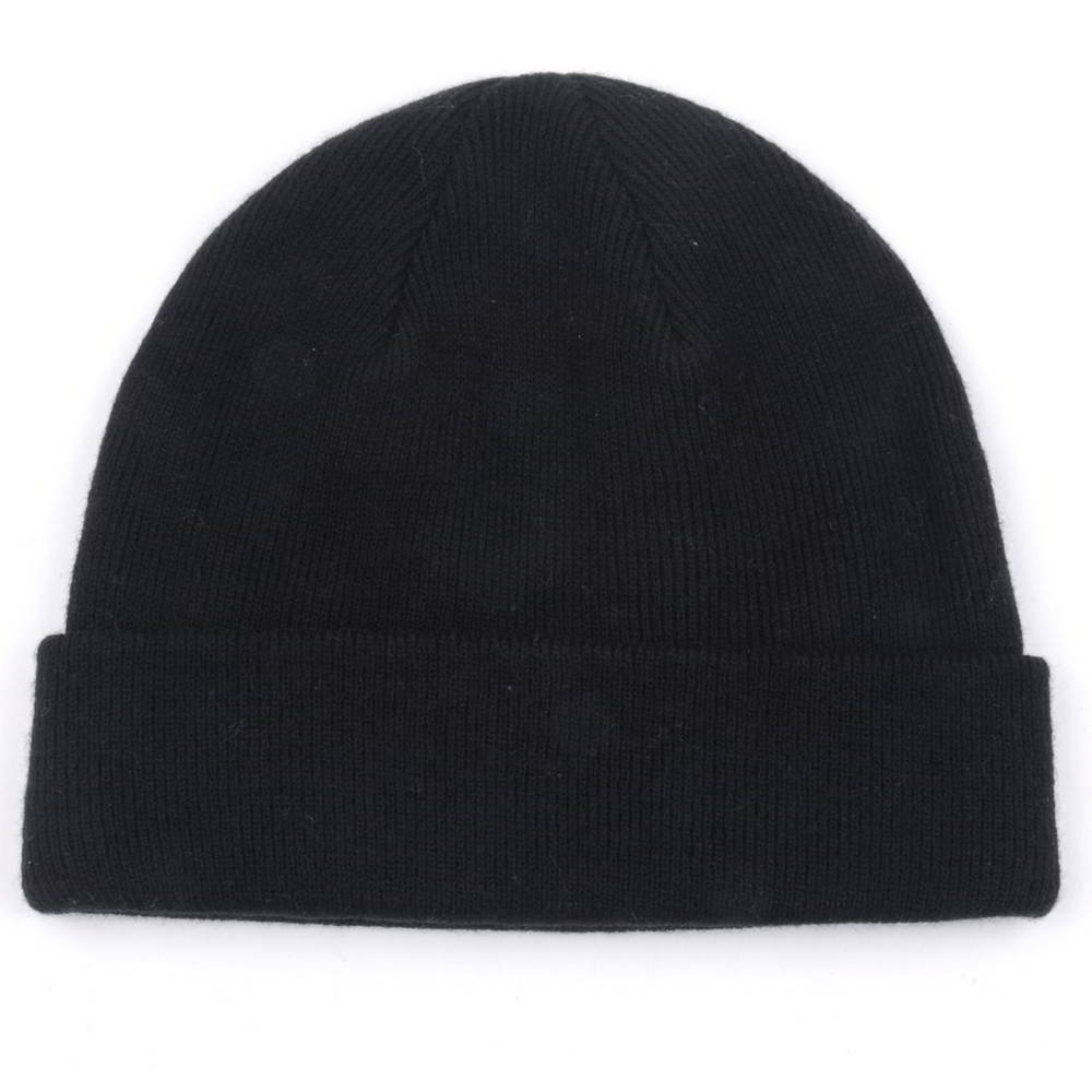 >plain blank without logo black cuffed beanies