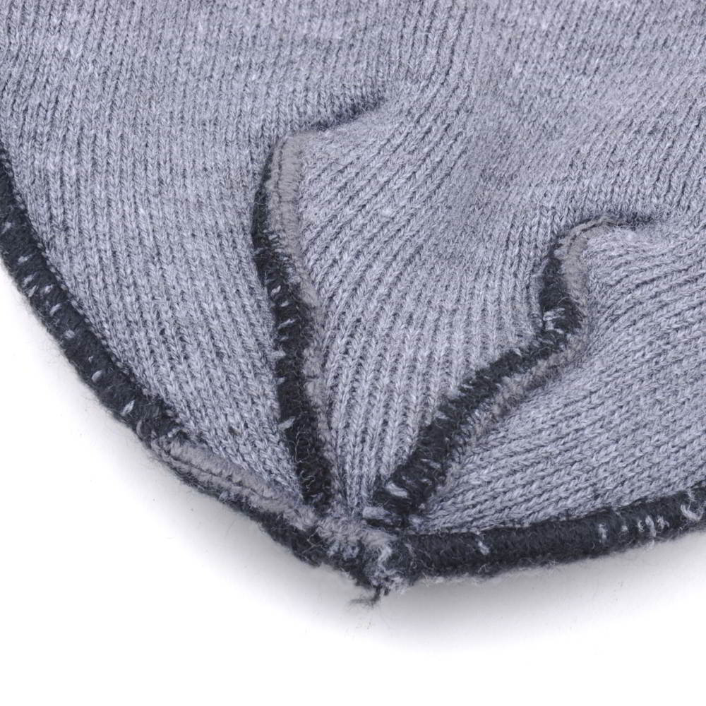 embroidery patch gray winter cuffed hats