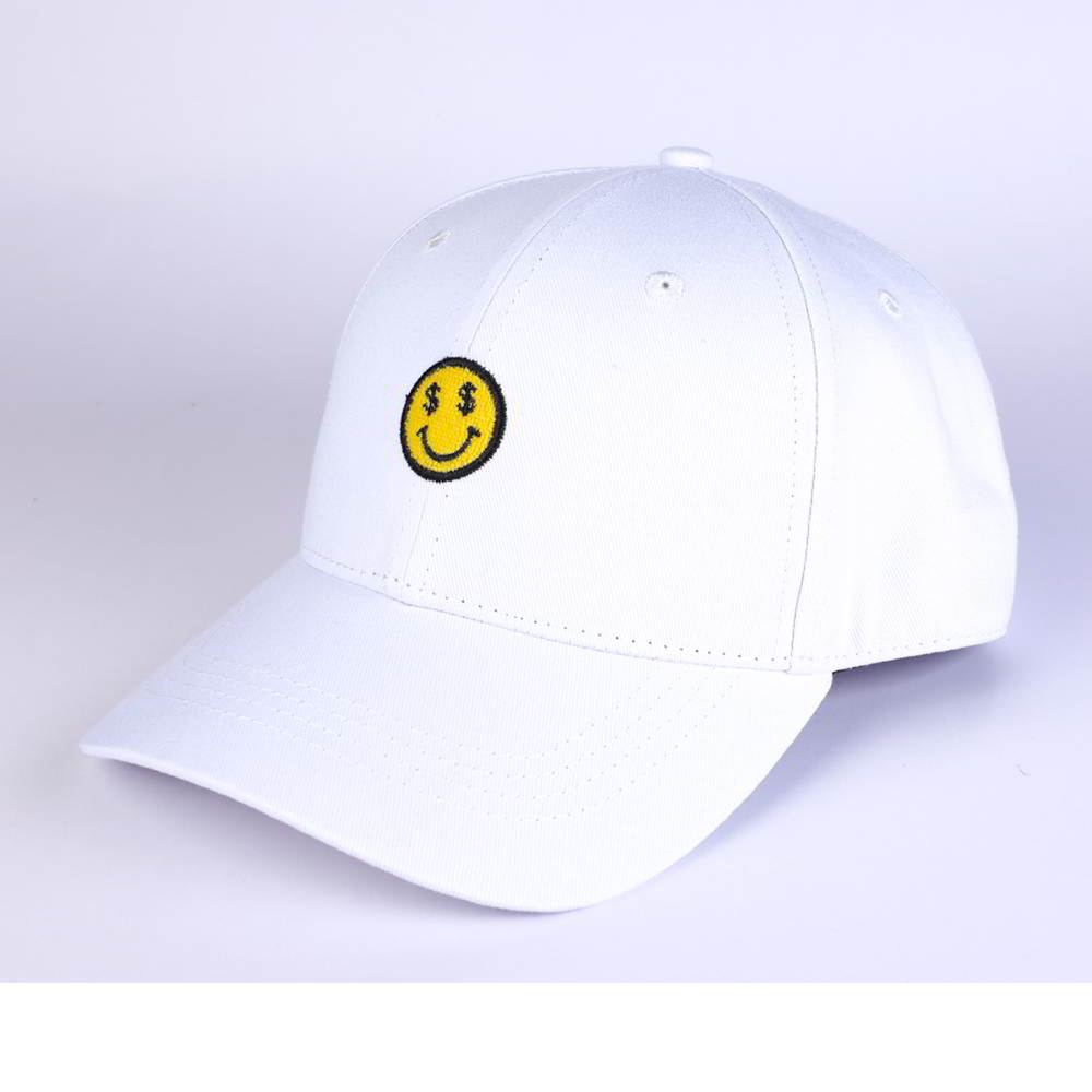 plain embroidery logo white cotton baseball hats