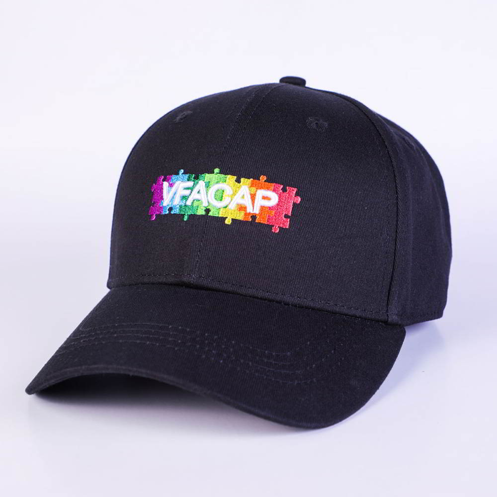 >vfacaps embroidery logo black cotton baseball hats