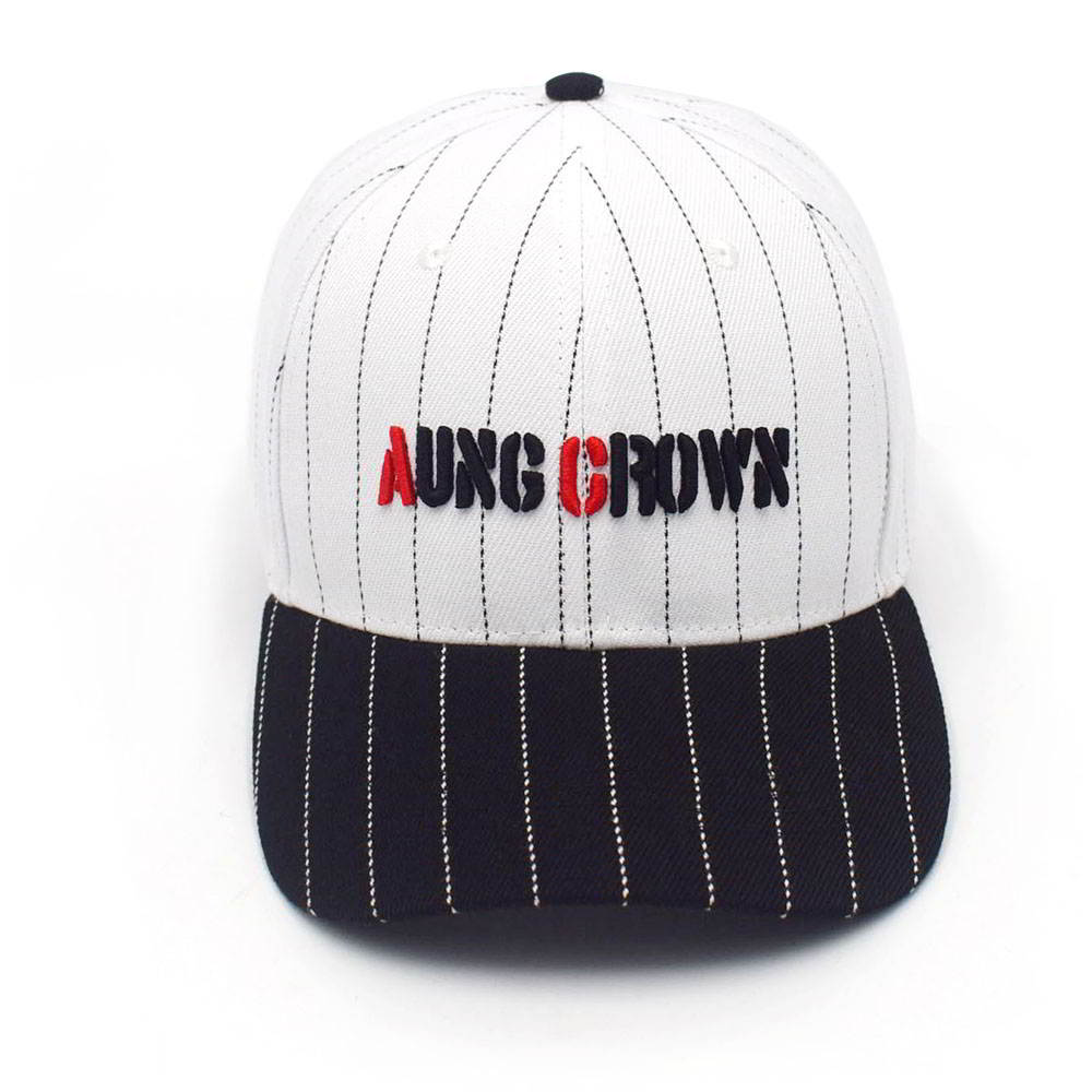 aungcrown embroidery logo two color baseball hats