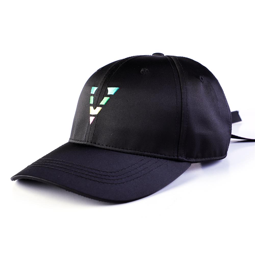 >plain logo black 6 panels baseball caps