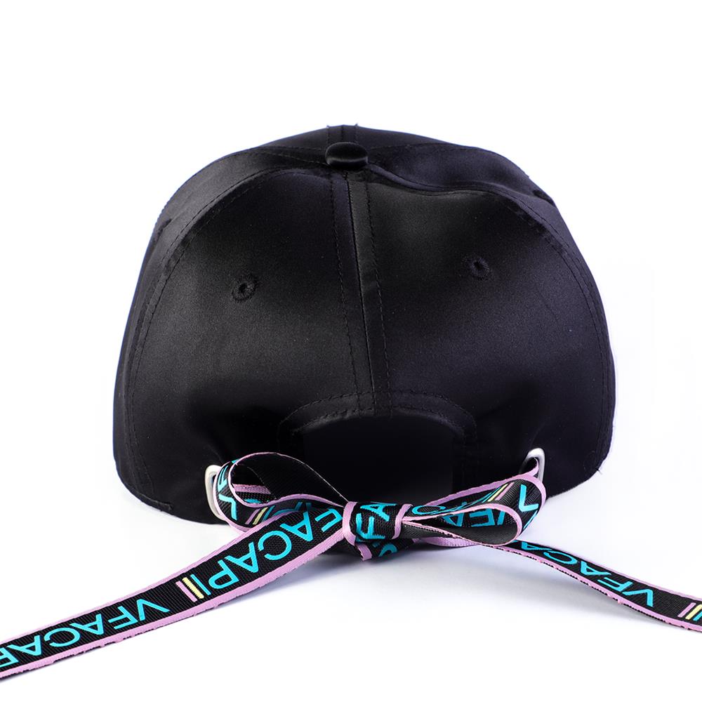 plain logo black 6 panels baseball caps