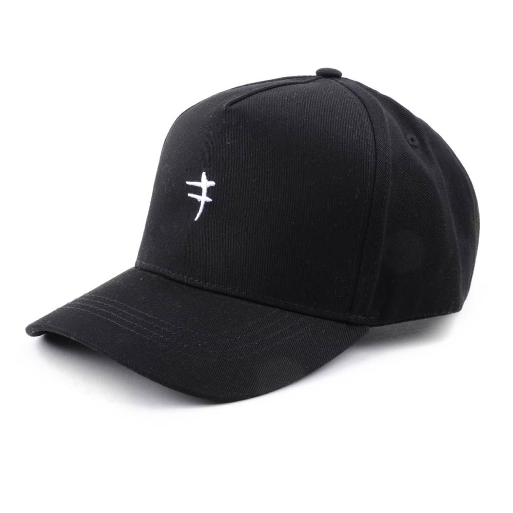 plain embroidery logo black 5 panels baseball caps