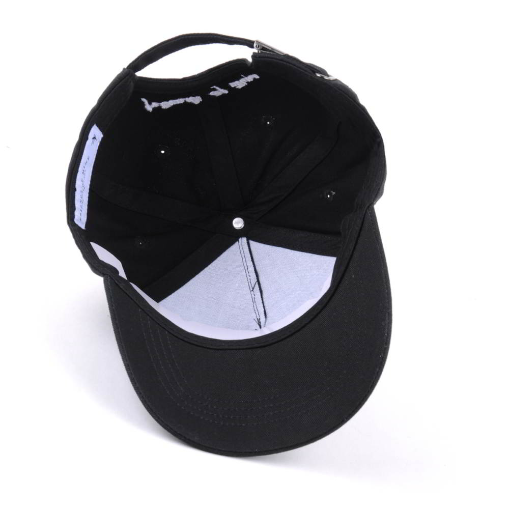 plain embroidery logo black 5 panels baseball caps