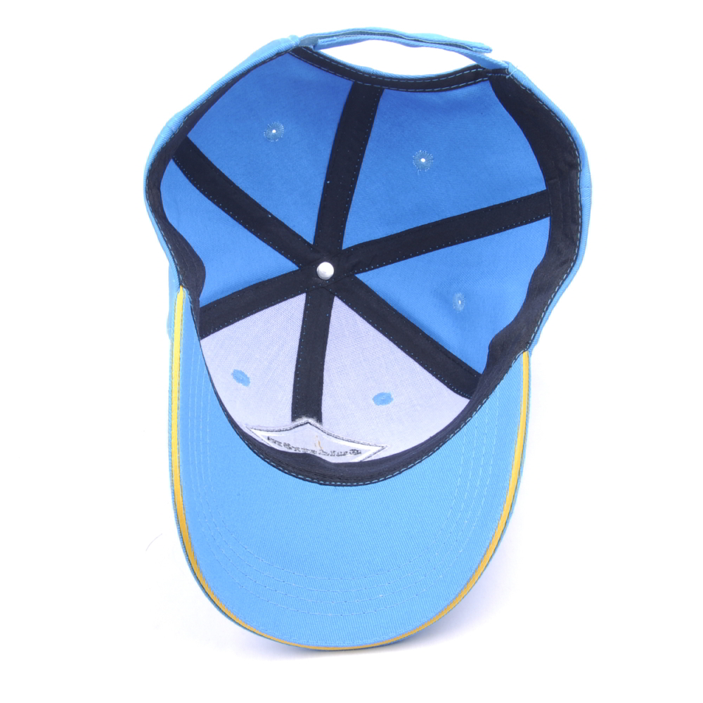 plain embroidery sandwich brim blue baseball caps