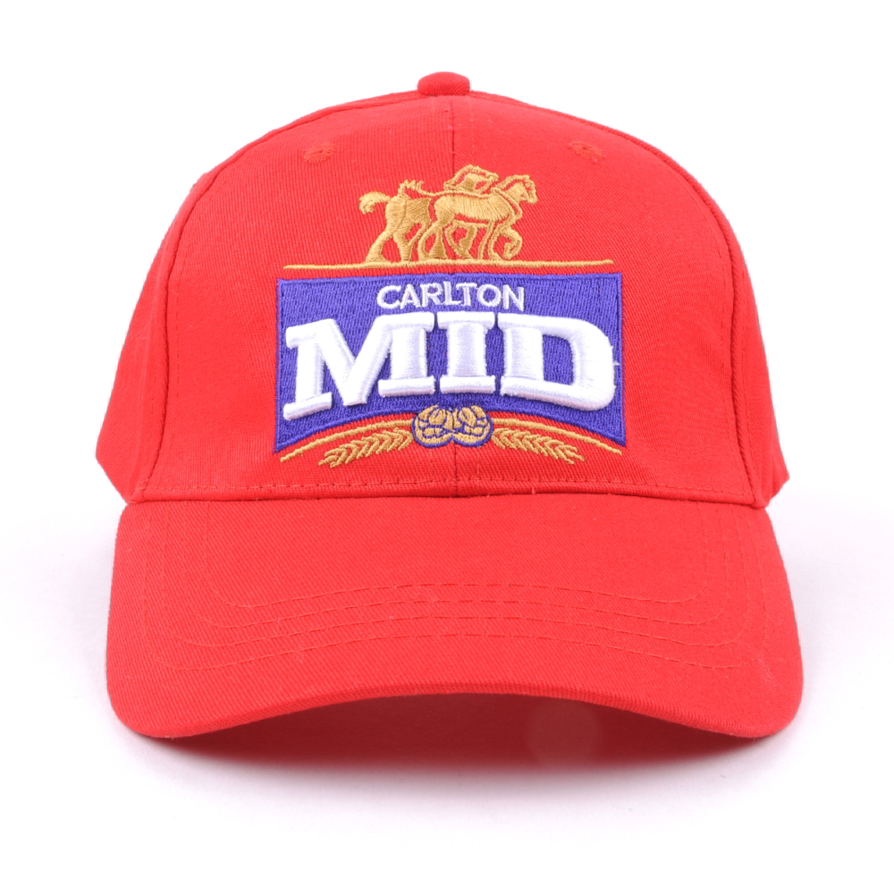 >high quality embroidery sports red baseball caps