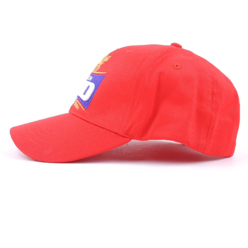 high quality embroidery sports red baseball caps