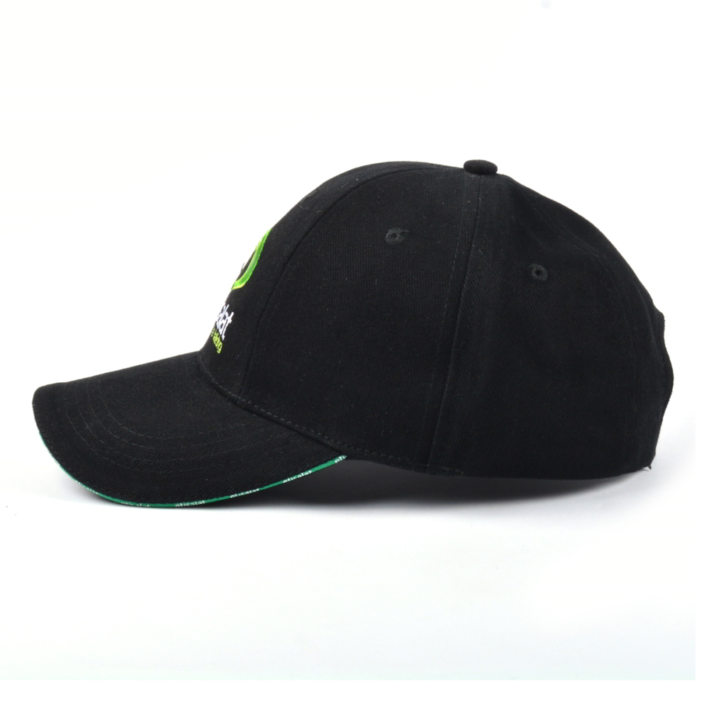 sandwich brim black embroidery baseball caps