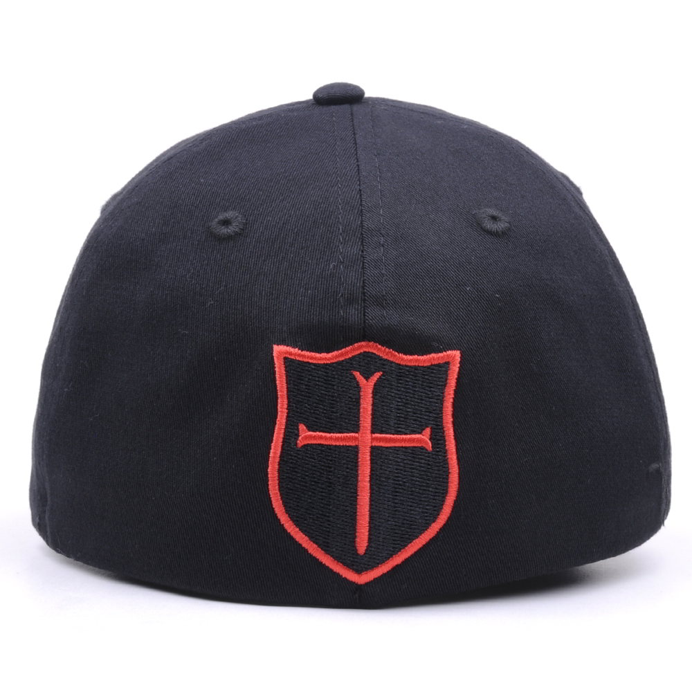 plain embroidery fitted baseball black caps