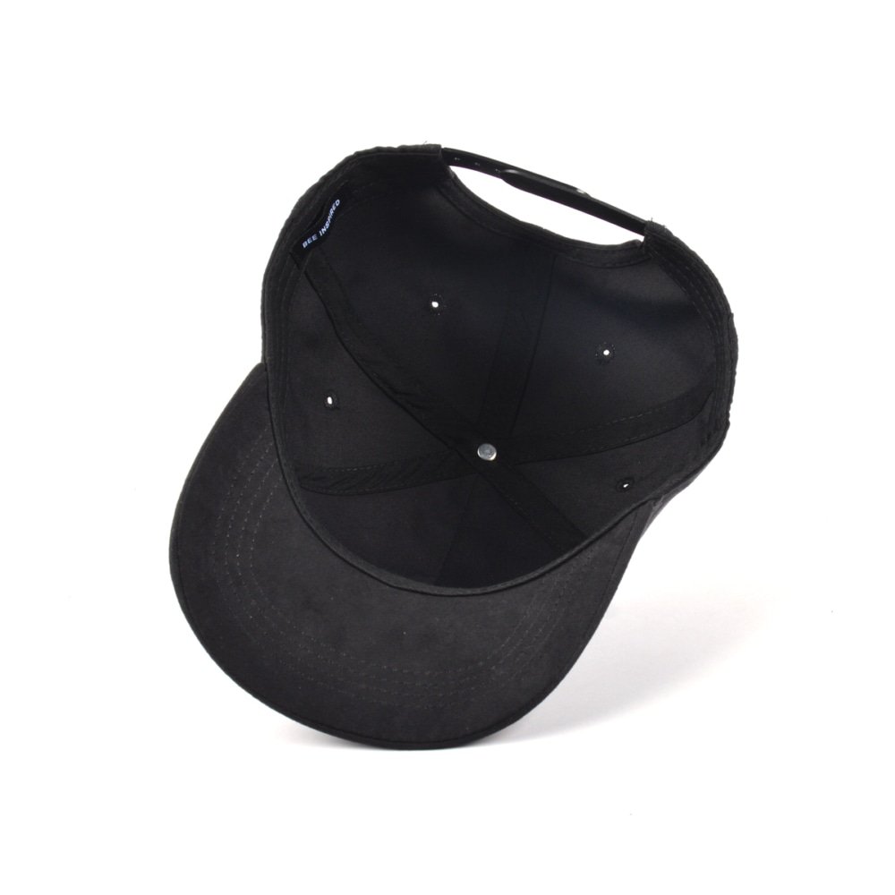 3d embroidery black suede baseball caps