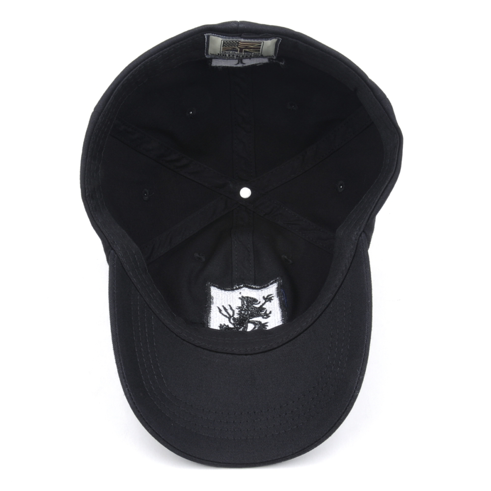 embroidery sports black fitted baseball caps