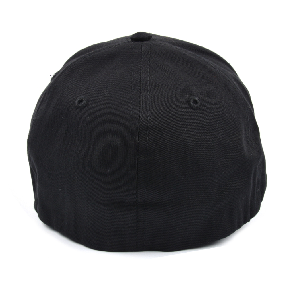 plain embroidery black fitted sports baseball caps