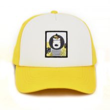 >Simple and clear cartoon pattern embroidery patch dad hat baseball cap for kids bright yellow