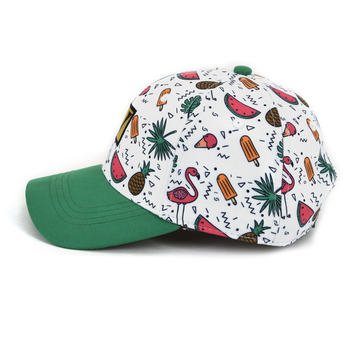 fresh and cool fruit pattern printing embroidery patch hat for kids fits boys and girls