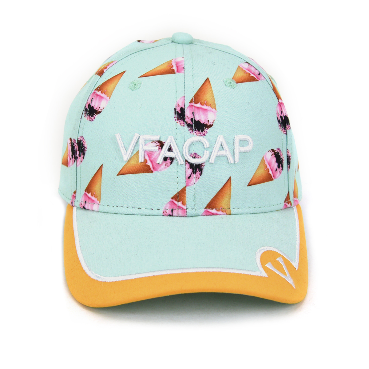 Vfacap summer cute embroidery baseball hat for kids candy ice-cream pattern candy color