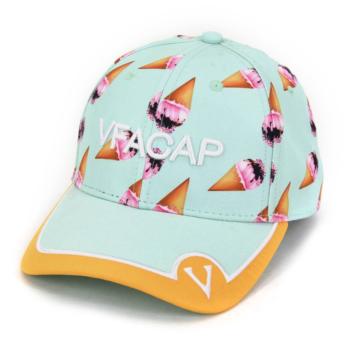 Vfacap summer cute embroidery baseball hat for kids candy ice-cream pattern candy color