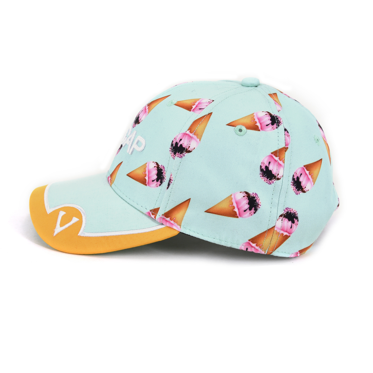 Vfacap summer cute embroidery baseball hat for kids candy ice-cream pattern candy color