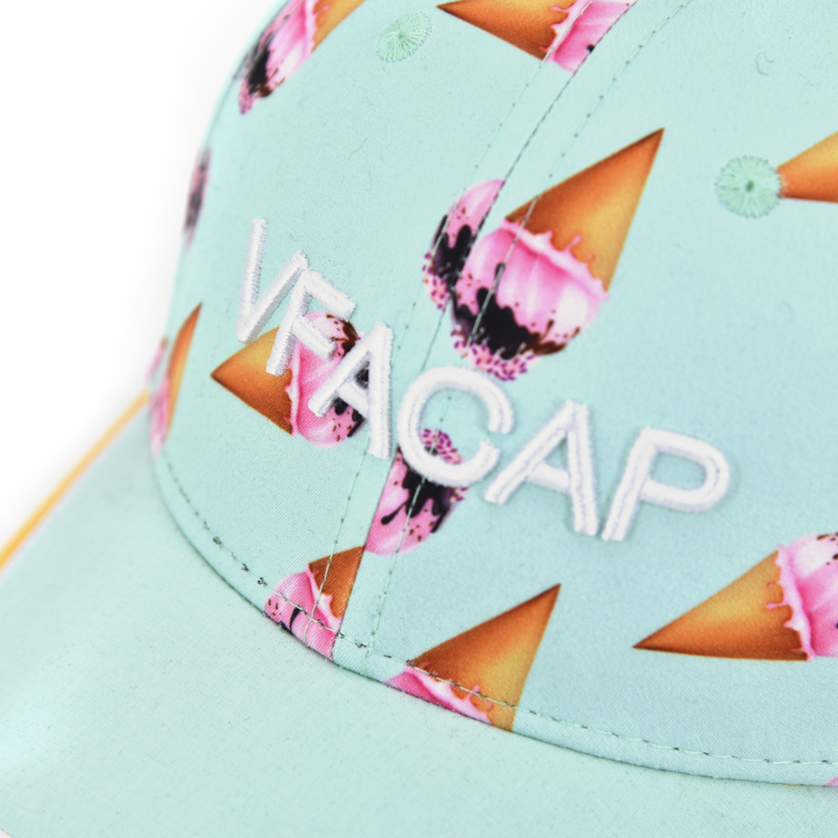 Vfacap summer cute embroidery baseball hat for kids candy ice-cream pattern candy color