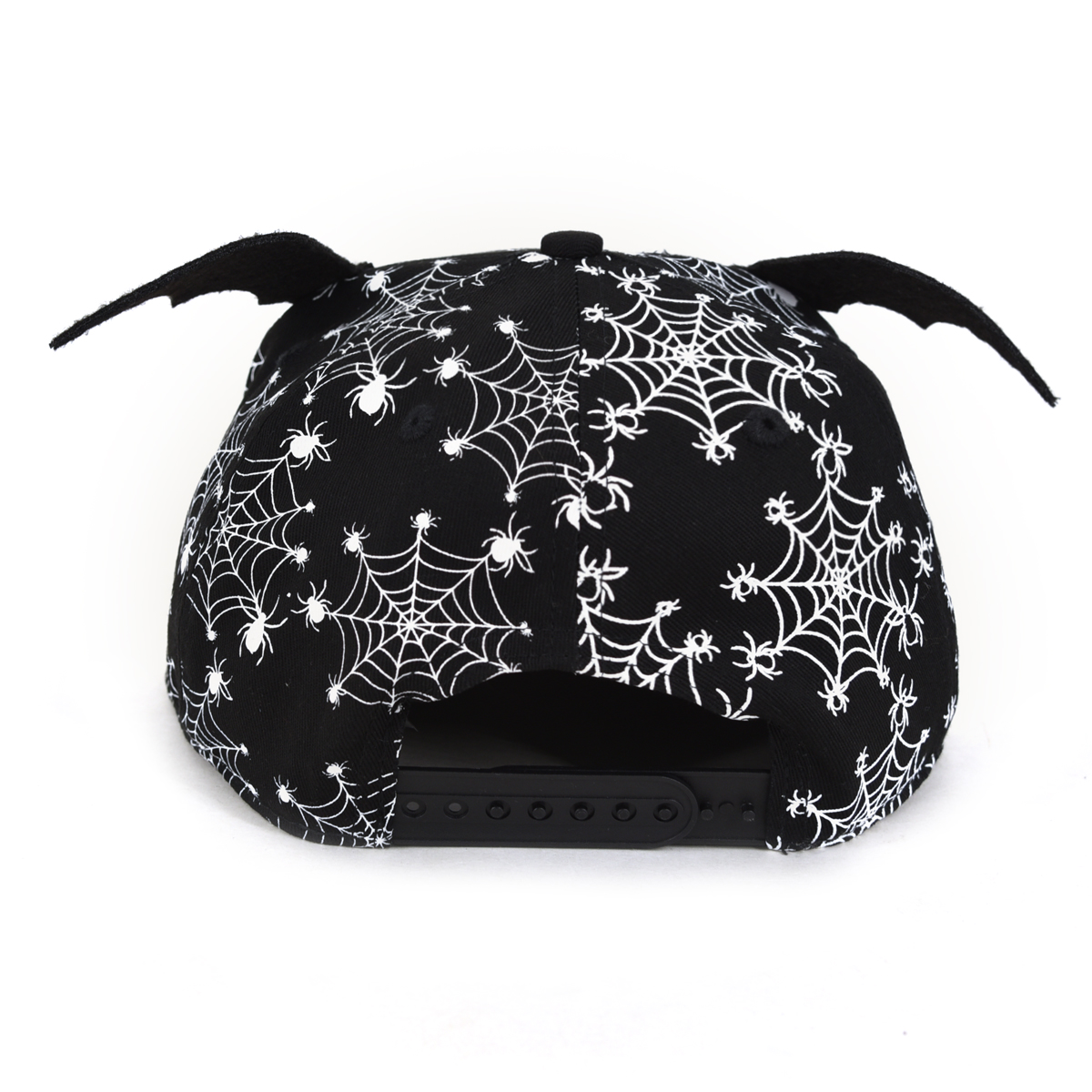 cotton fashion children snapback hat spider web pattern printing 3D embroidery best gift for kids black-white