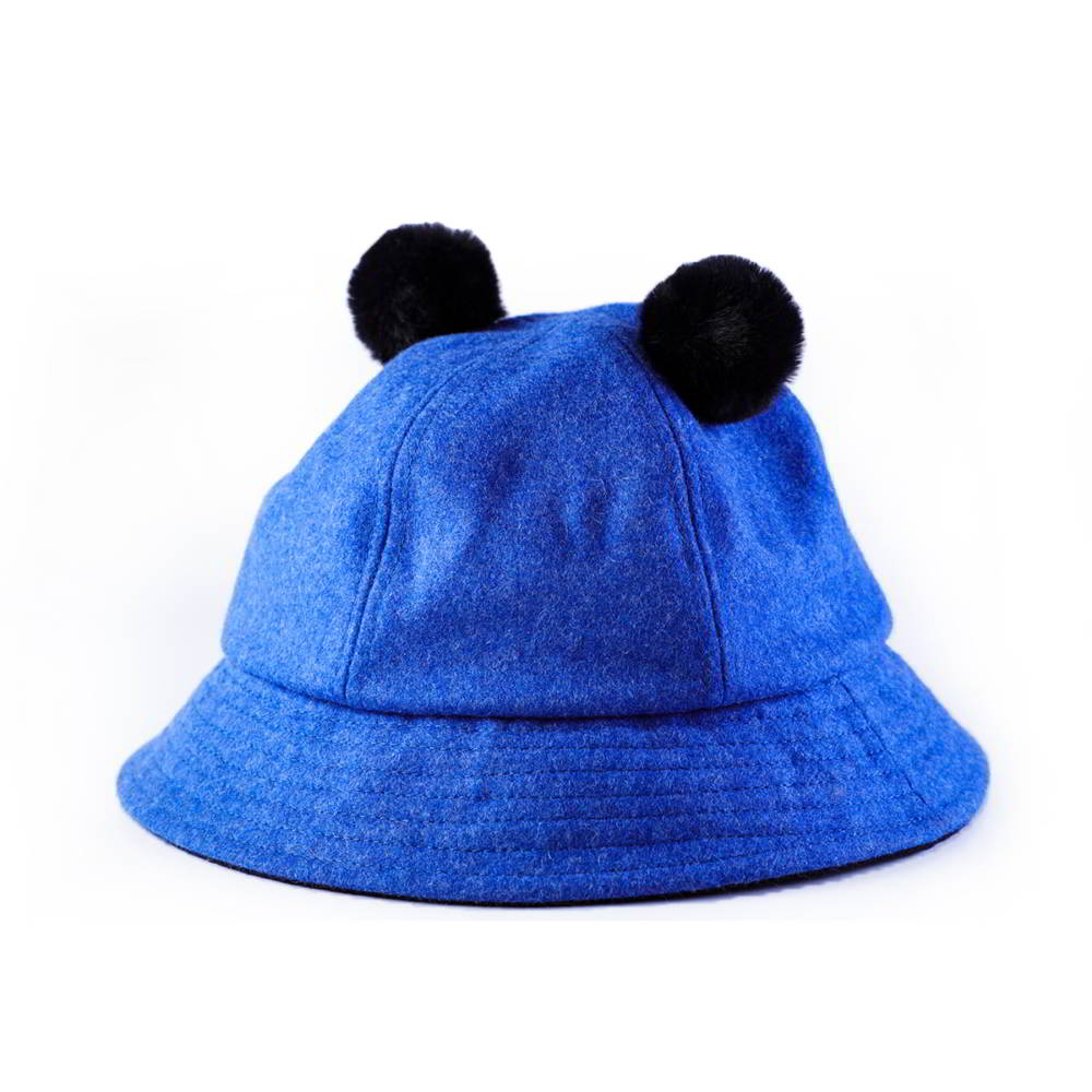 >winter melton wool blank children cute bucket hats