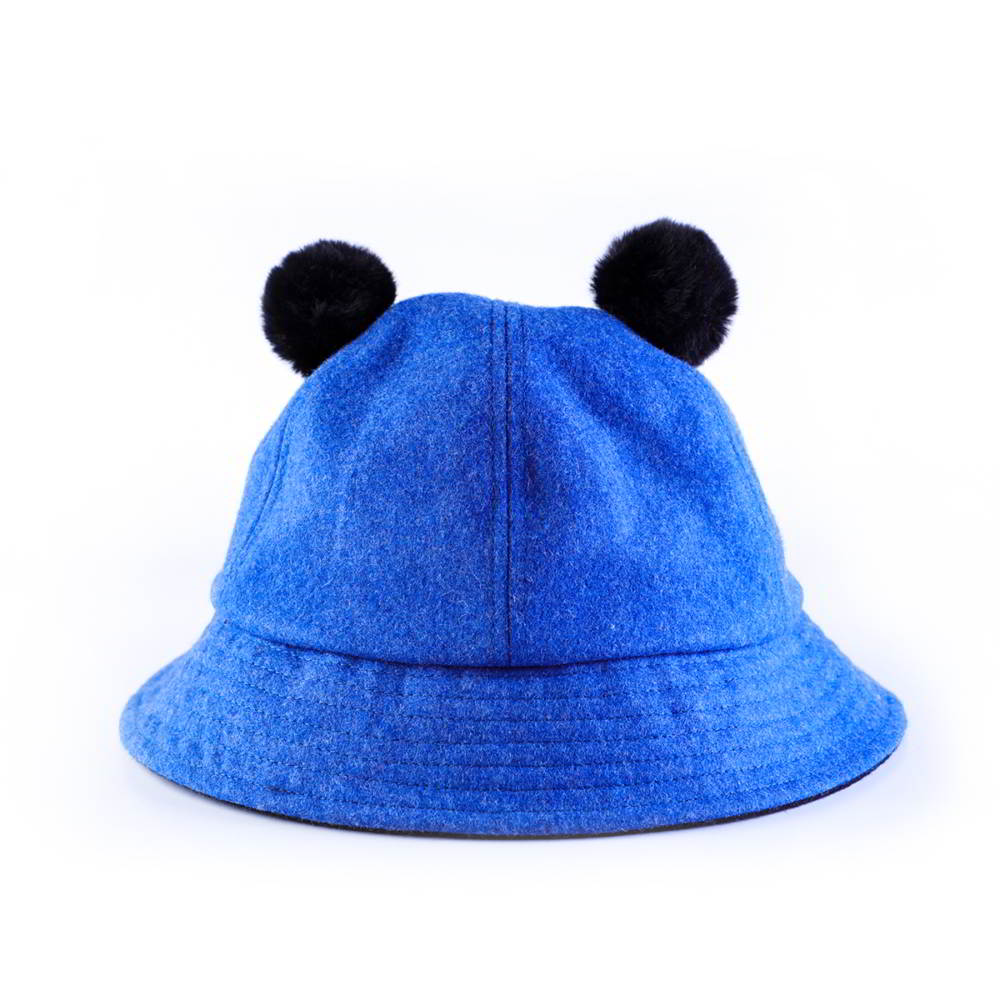 winter melton wool blank children cute bucket hats