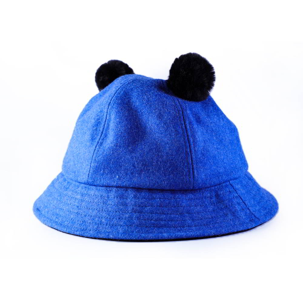 winter melton wool blank children cute bucket hats