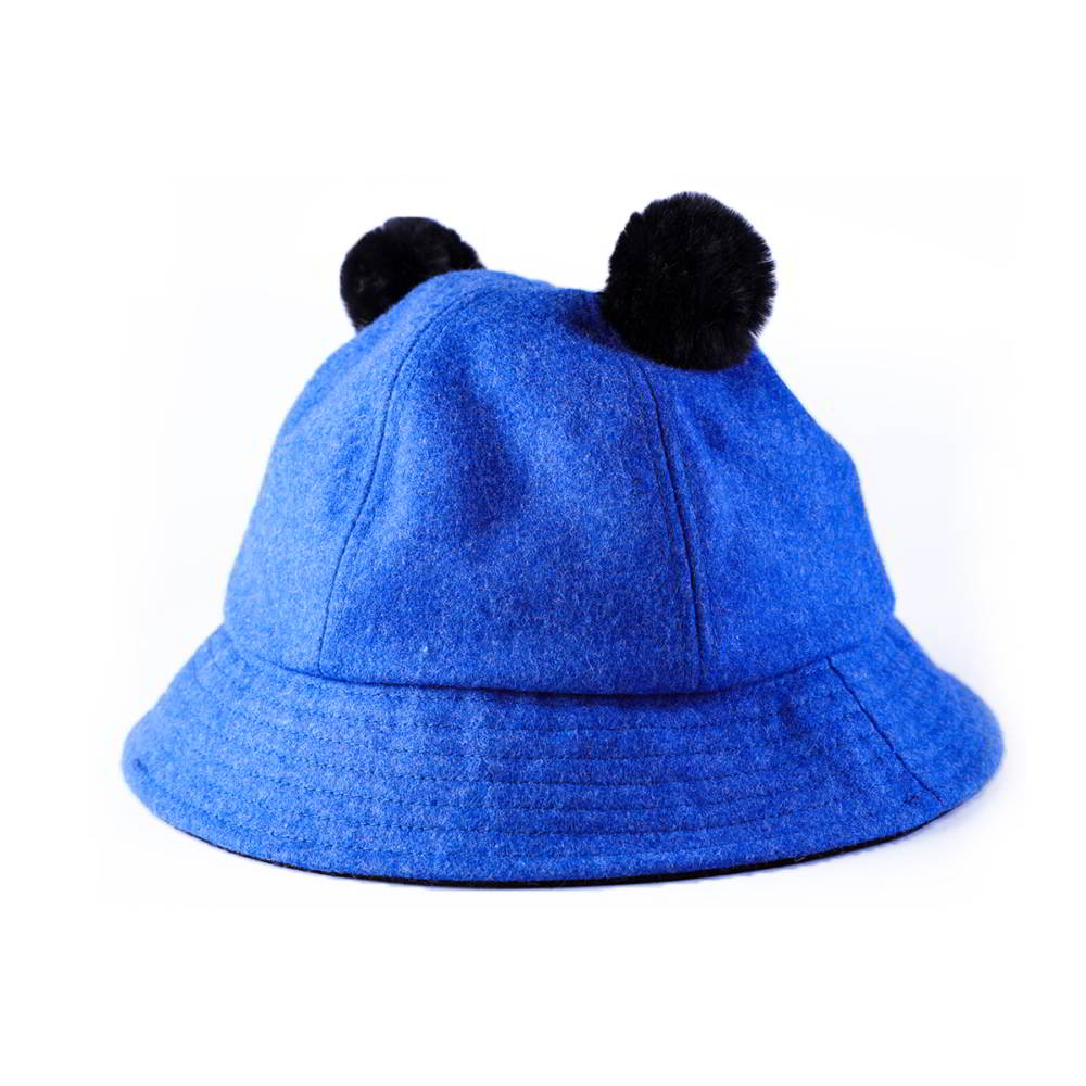 winter melton wool blank children cute bucket hats