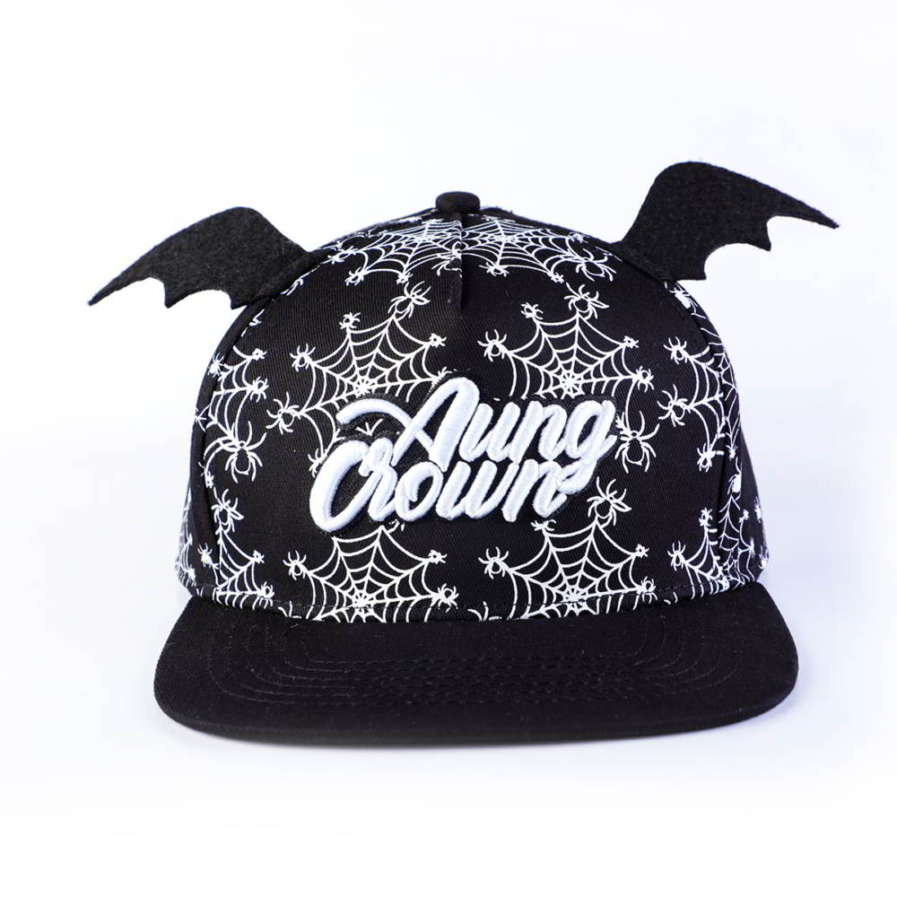 5 panels children black cartoon snapback hats