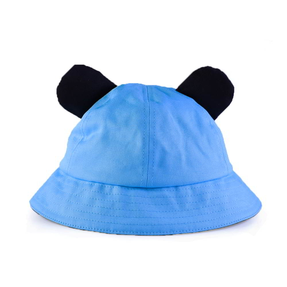 plain no logo cotton children bucket hats