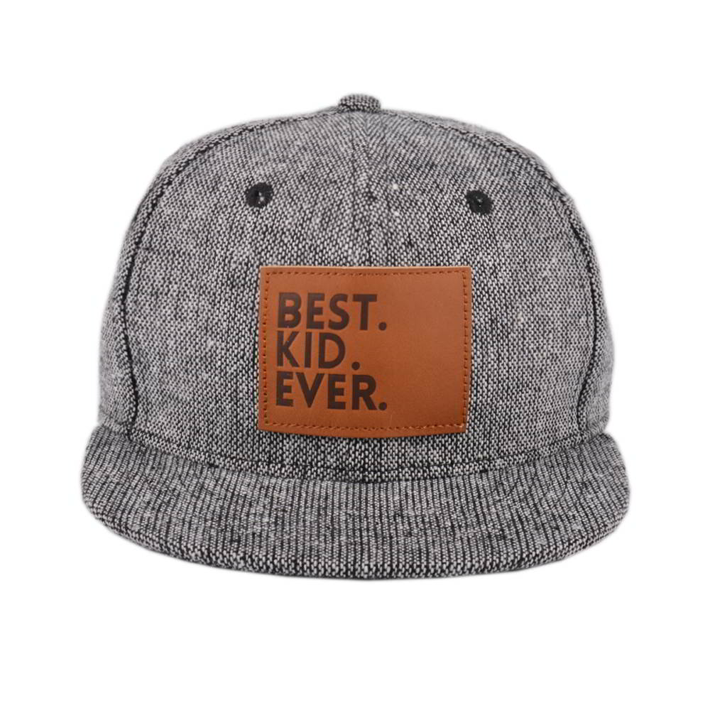 >baby snapback leather patch flat caps