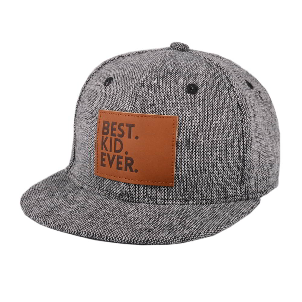 baby snapback leather patch flat caps