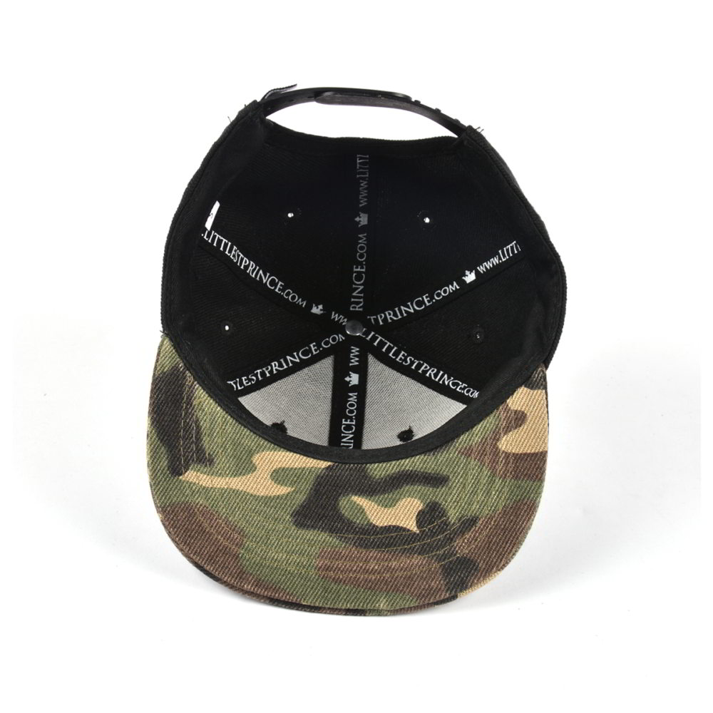 camo brim leather patch snapback children caps