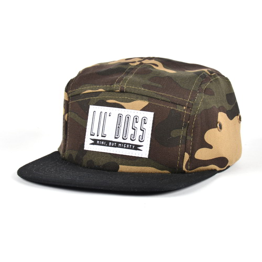 custom camo children hats 5 panels cap