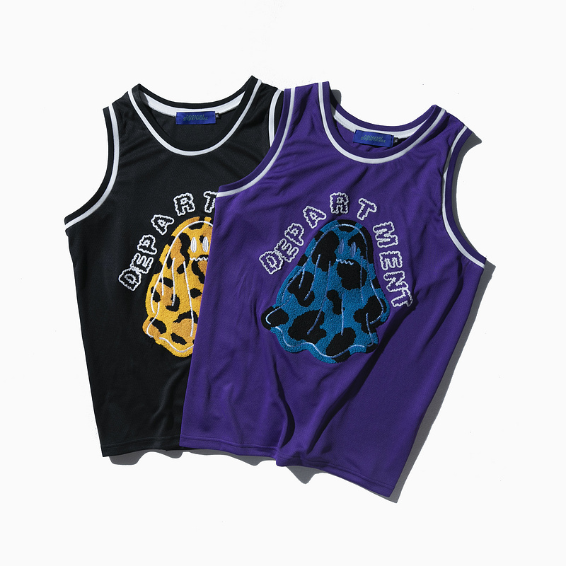 >Applique casual athletic tank top for men