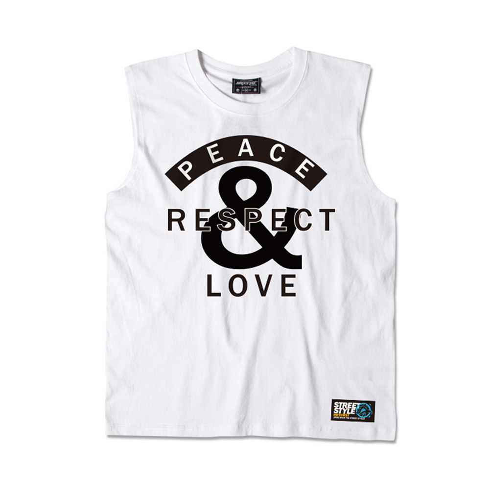 >Men’s peace love graphic soft loose tank top