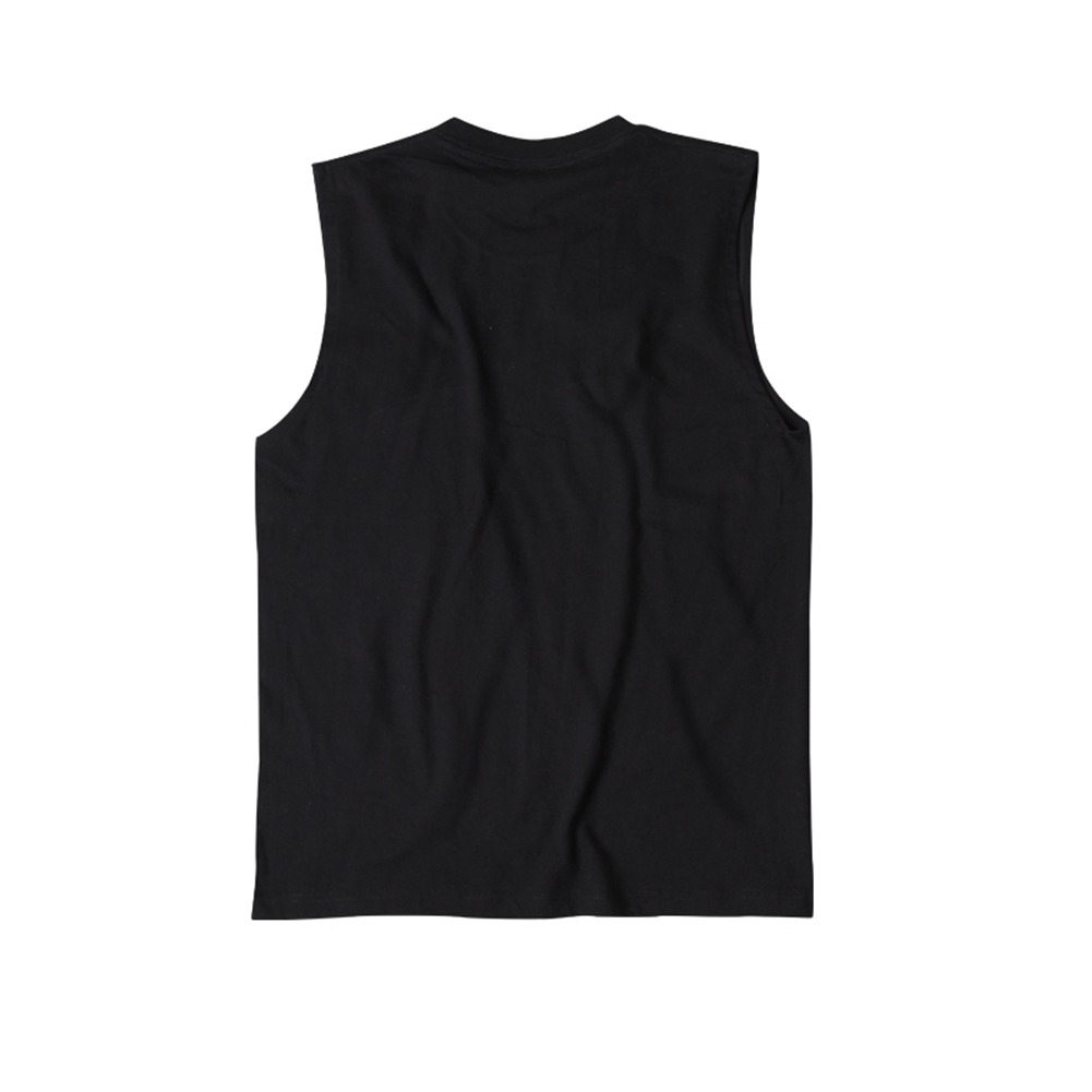 black printed graphic hip hop tank top for men